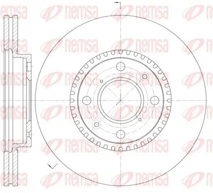 Bremsscheibe Vorderachse REMSA 61002.10 Bild Bremsscheibe Vorderachse REMSA 61002.10