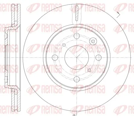 Bremsscheibe Vorderachse REMSA 61003.10 Bild Bremsscheibe Vorderachse REMSA 61003.10