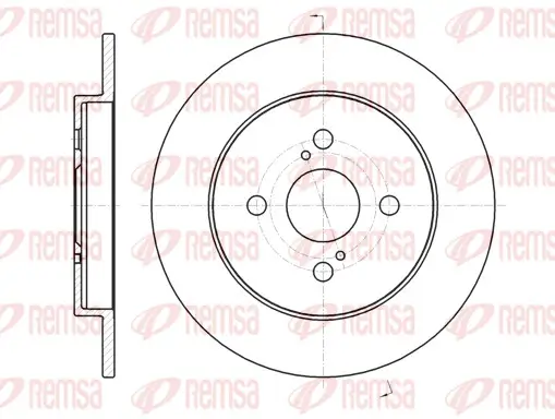 Bremsscheibe Hinterachse REMSA 61004.00
