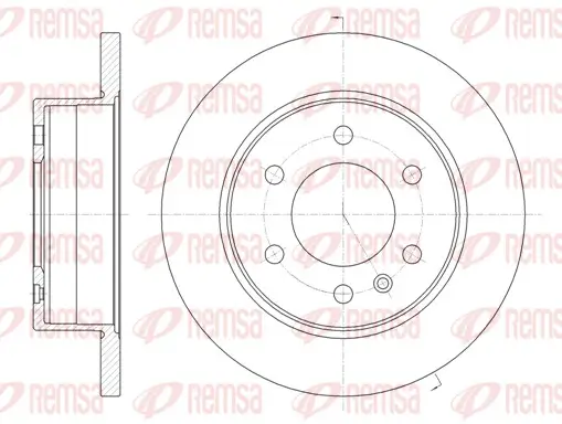 Bremsscheibe Hinterachse REMSA 61035.00