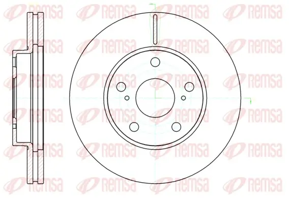Bremsscheibe Vorderachse REMSA 61043.10