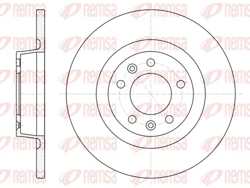 Bremsscheibe Hinterachse REMSA 61053.00