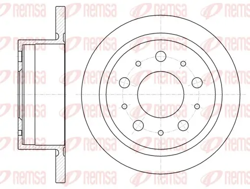 Bremsscheibe Hinterachse REMSA 61057.00