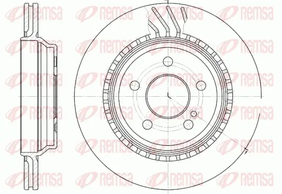 Bremsscheibe Hinterachse REMSA 61072.10