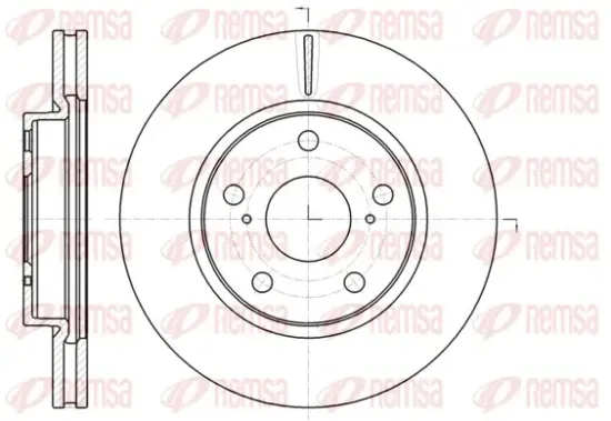Bremsscheibe Vorderachse REMSA 61077.10 Bild Bremsscheibe Vorderachse REMSA 61077.10