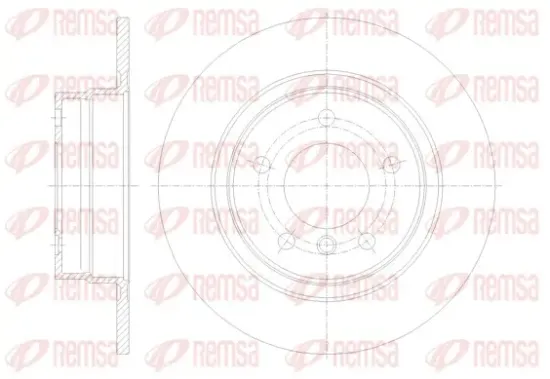 Bremsscheibe Hinterachse REMSA 61084.00 Bild Bremsscheibe Hinterachse REMSA 61084.00