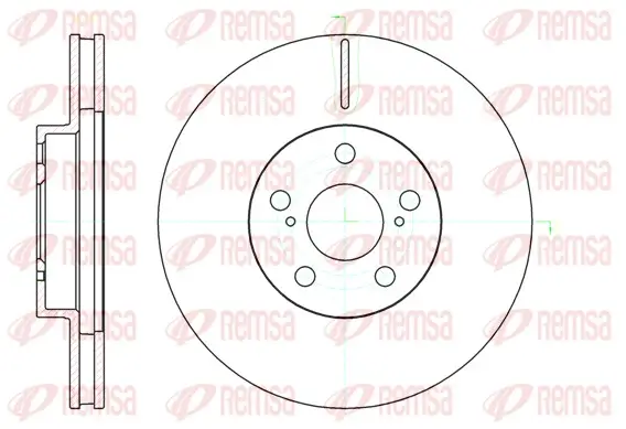 Bremsscheibe Vorderachse REMSA 61093.10