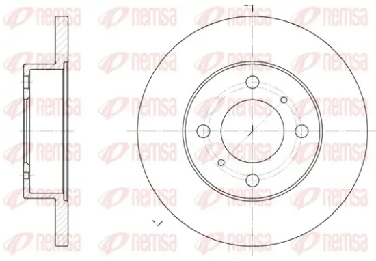 Bremsscheibe Vorderachse REMSA 61117.00 Bild Bremsscheibe Vorderachse REMSA 61117.00