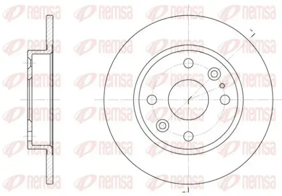 Bremsscheibe Hinterachse REMSA 61119.00 Bild Bremsscheibe Hinterachse REMSA 61119.00