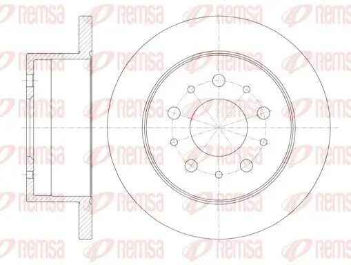 Bremsscheibe Hinterachse REMSA 61120.00 Bild Bremsscheibe Hinterachse REMSA 61120.00