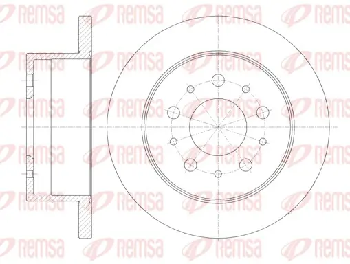 Bremsscheibe Hinterachse REMSA 61120.00 Bild Bremsscheibe Hinterachse REMSA 61120.00