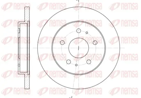 Bremsscheibe Vorderachse REMSA 61143.00 Bild Bremsscheibe Vorderachse REMSA 61143.00