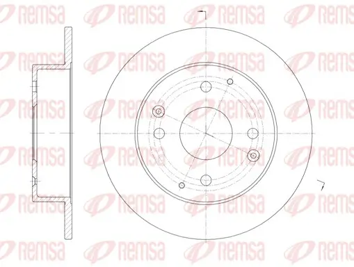 Bremsscheibe Hinterachse REMSA 61156.00