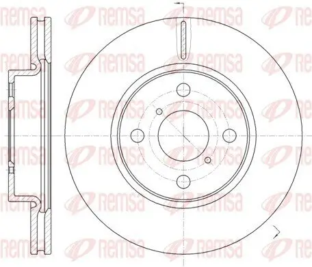 Bremsscheibe Vorderachse REMSA 61169.10 Bild Bremsscheibe Vorderachse REMSA 61169.10