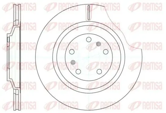 Bremsscheibe Hinterachse REMSA 61206.10 Bild Bremsscheibe Hinterachse REMSA 61206.10