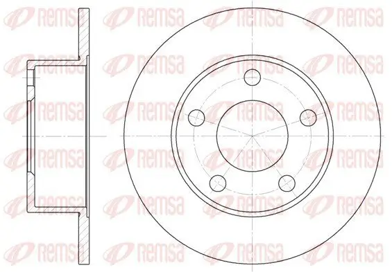 Bremsscheibe Hinterachse REMSA 6121.00