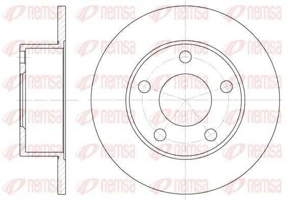 Bremsscheibe Hinterachse REMSA 6121.00