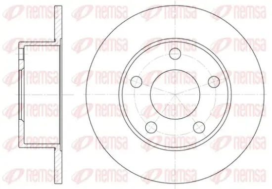 Bremsscheibe Hinterachse REMSA 6121.00 Bild Bremsscheibe Hinterachse REMSA 6121.00
