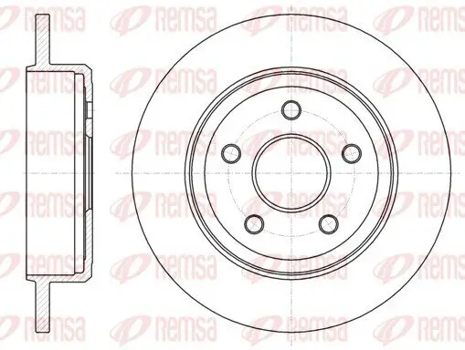 Bremsscheibe Hinterachse REMSA 61211.00