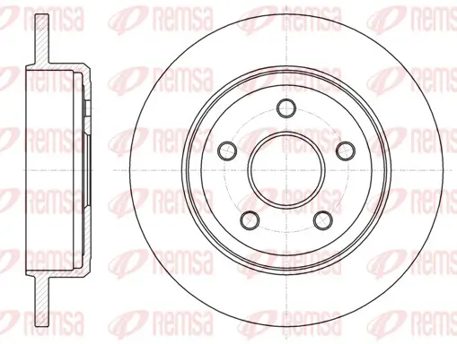 Bremsscheibe Hinterachse REMSA 61211.00