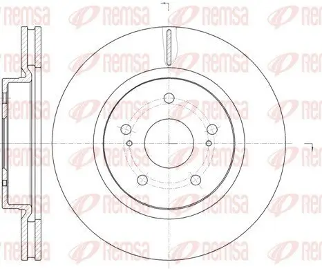 Bremsscheibe Vorderachse REMSA 61212.10 Bild Bremsscheibe Vorderachse REMSA 61212.10