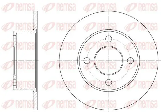 Bremsscheibe Hinterachse REMSA 6122.00