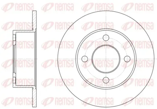 Bremsscheibe Hinterachse REMSA 6122.00 Bild Bremsscheibe Hinterachse REMSA 6122.00