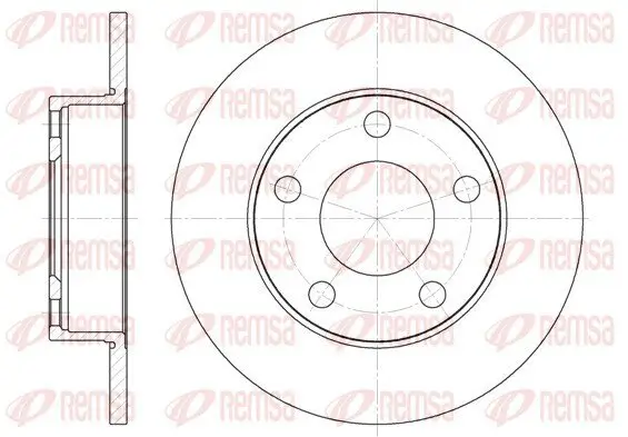 Bremsscheibe Hinterachse REMSA 6124.00