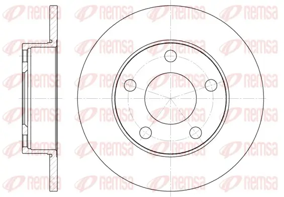 Bremsscheibe Hinterachse REMSA 6124.00