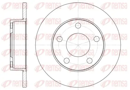 Bremsscheibe Hinterachse REMSA 6124.00 Bild Bremsscheibe Hinterachse REMSA 6124.00