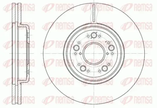 Bremsscheibe Vorderachse REMSA 61252.10 Bild Bremsscheibe Vorderachse REMSA 61252.10