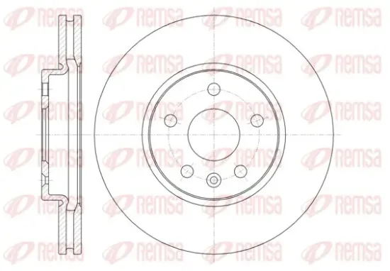 Bremsscheibe Vorderachse REMSA 61313.10 Bild Bremsscheibe Vorderachse REMSA 61313.10