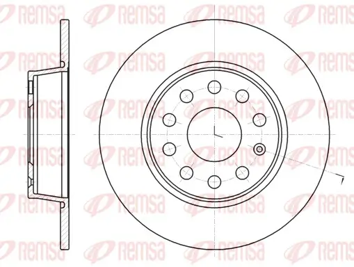 Bremsscheibe Hinterachse REMSA 61340.00