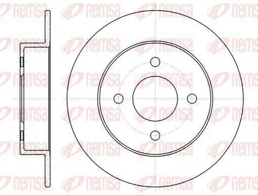 Bremsscheibe Hinterachse REMSA 61353.00