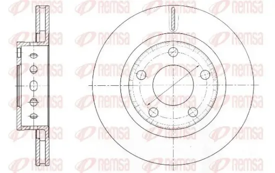 Bremsscheibe Hinterachse REMSA 61363.10 Bild Bremsscheibe Hinterachse REMSA 61363.10