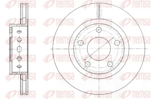 Bremsscheibe Hinterachse REMSA 61363.10 Bild Bremsscheibe Hinterachse REMSA 61363.10