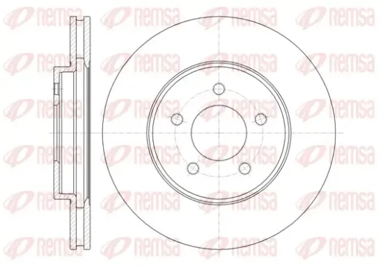 Bremsscheibe Vorderachse REMSA 61376.10 Bild Bremsscheibe Vorderachse REMSA 61376.10