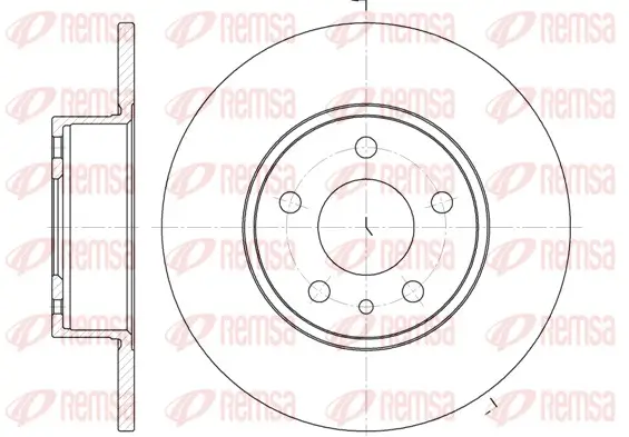 Bremsscheibe Hinterachse REMSA 6149.00