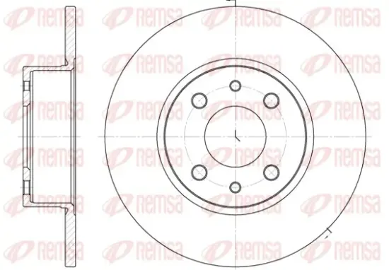 Bremsscheibe Hinterachse REMSA 6150.00 Bild Bremsscheibe Hinterachse REMSA 6150.00