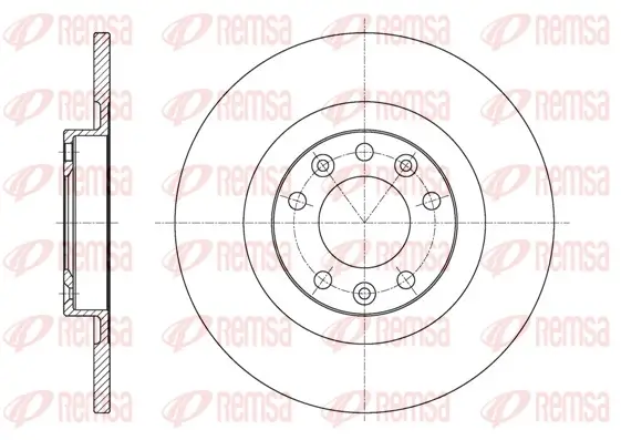 Bremsscheibe Hinterachse REMSA 61557.00