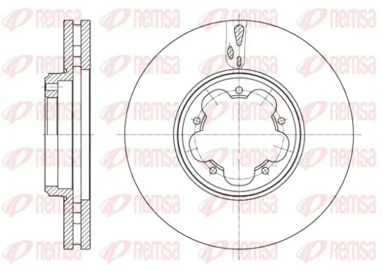 Bremsscheibe Vorderachse REMSA 61563.10 Bild Bremsscheibe Vorderachse REMSA 61563.10
