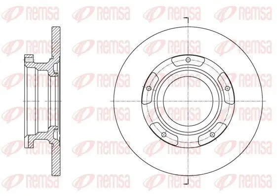 Bremsscheibe Hinterachse REMSA 61564.00