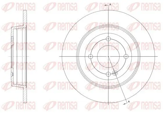 Bremsscheibe Hinterachse REMSA 61570.00