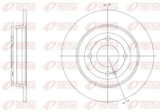 Bremsscheibe Hinterachse REMSA 61570.00 Bild Bremsscheibe Hinterachse REMSA 61570.00