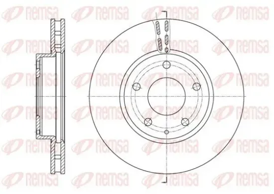Bremsscheibe Vorderachse REMSA 61573.10 Bild Bremsscheibe Vorderachse REMSA 61573.10