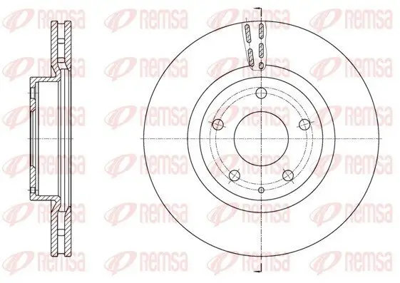 Bremsscheibe Vorderachse REMSA 61574.10