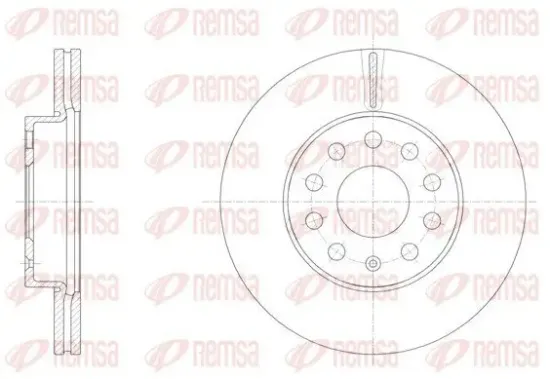 Bremsscheibe Vorderachse REMSA 61586.10 Bild Bremsscheibe Vorderachse REMSA 61586.10
