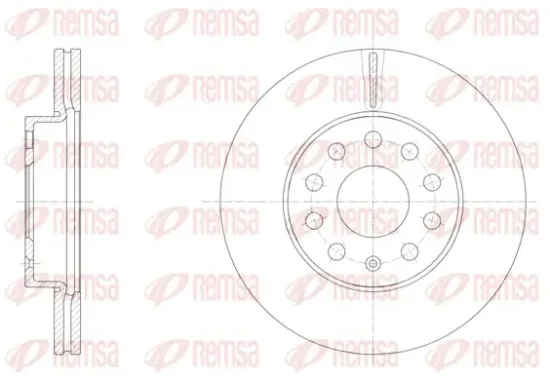 Bremsscheibe Vorderachse REMSA 61586.10 Bild Bremsscheibe Vorderachse REMSA 61586.10