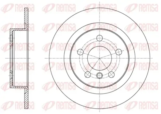 Bremsscheibe Hinterachse REMSA 61597.00 Bild Bremsscheibe Hinterachse REMSA 61597.00