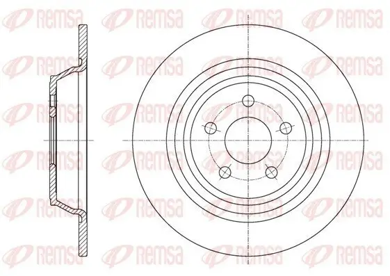 Bremsscheibe Hinterachse REMSA 61604.00